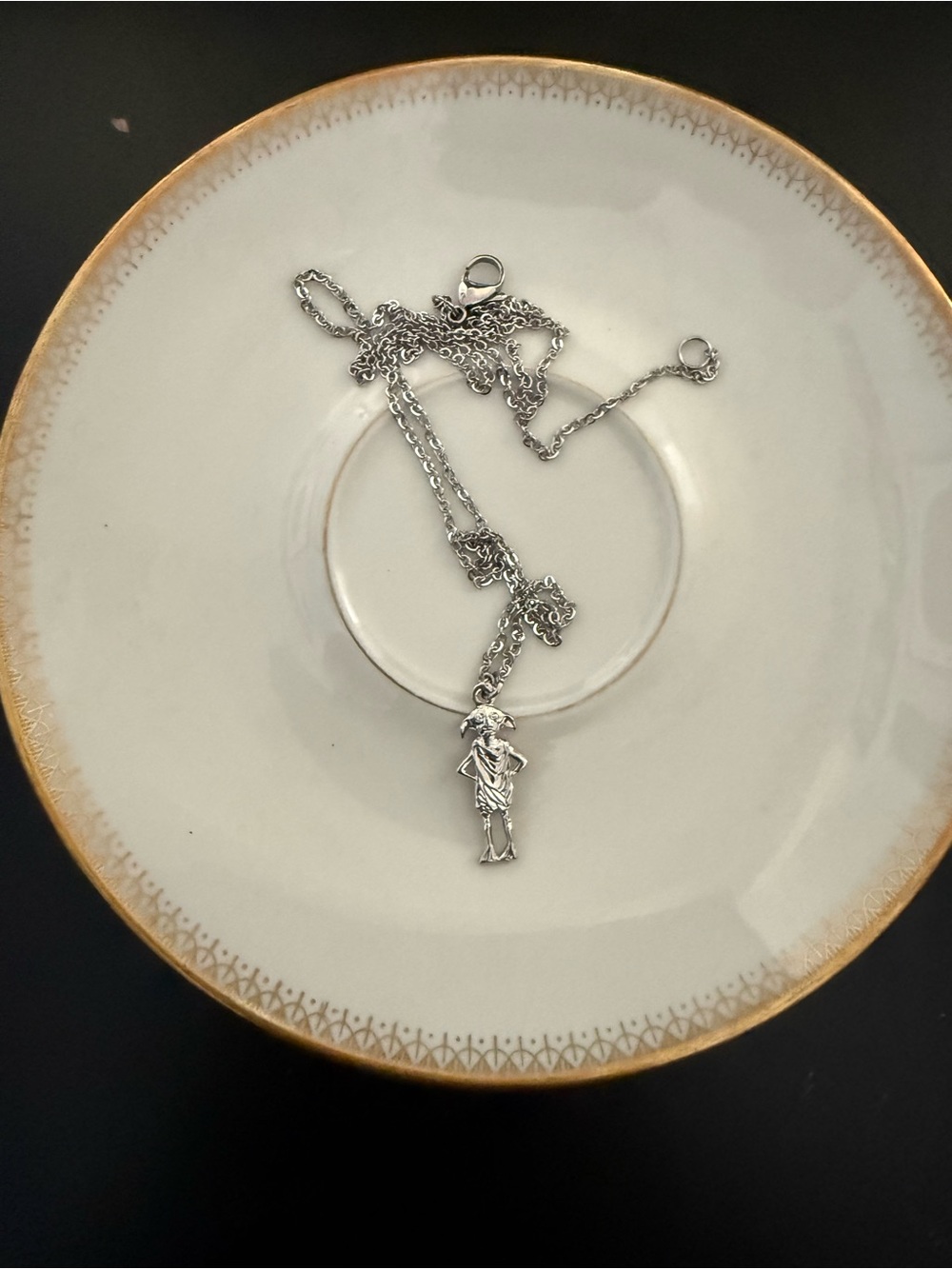 Silver Tone Woman Dobby Necklace - Elegant Silver Chain 26 inches